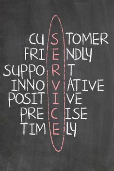 a blackboard with writing on it that says customer, friday, suppo, innotive, pre - use, and time