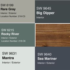 business cards with different colors and names for interior and exterior decorating services, including wood flooring