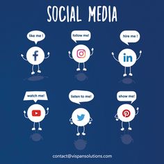 social media icons with different expressions