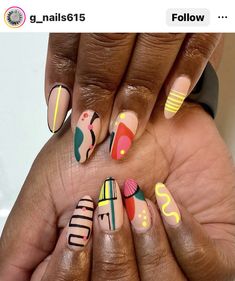 African Style Nails, Music Themed Nails, Artsy Nails Designs, African Nail Art, Side Hairstyle, Condo Balcony, Pop Art Nails, Pedicure Designs Toenails, Abstract Nail