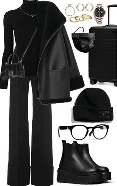 Chique Outfits, Winter Fashion Outfits Casual, Black Clothes, Looks Black, Black Clothing, Mode Inspo, Looks Chic, 가을 패션, Mode Inspiration