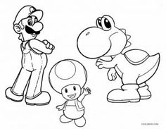 Super Mario Yoshi Coloring Pages Mario Und Luigi, Mario E Luigi, Mario Yoshi