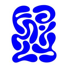 the logo for an art gallery, with blue and white swirls in the center