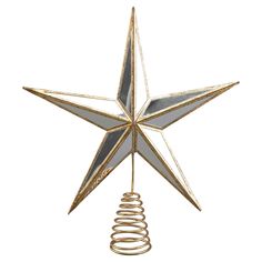 Mirrored Glass Silver Star Tree Topper Material: Mirrored Glass, PVC Dimensions: 13" Star Tree Toppers, Gold Star Tree Topper, Star Christmas Tree Topper, Star Christmas Tree, Star Tree, Traditional Colonial, Buy Mirror, Gift Drawing, Stationary Gifts