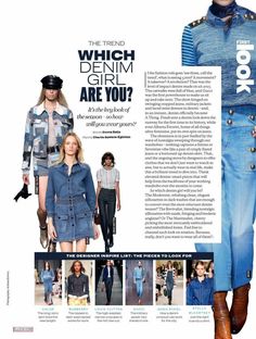 the article is about denim fashion