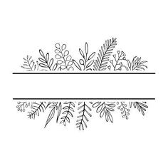 a black and white line drawing of leaves