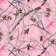 pink camo wallpaper with green leaves and branches