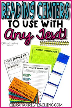 reading centers to use with any jest in the classroom, including books and games