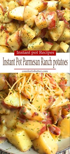 instant pot parmesan ranch potatoes recipe on a plate