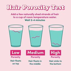 Take a hair porosity test to find out how to best treat your hair Porosity Test, Hair Porosity Test, Color Natural Hair, Diy Hair Color, Hair Care Growth, Natural Hair Care Tips, Type 4 Hair, Healthy Hair Care, Hair Porosity