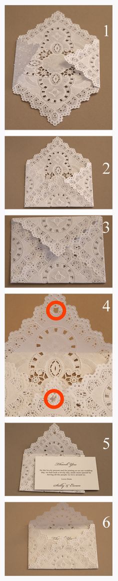 the instructions for how to make an intricate lace doily with orange circle on it