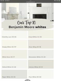 the top 10 white paint colors for your home