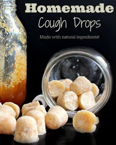 Homemade Cough Drops - Feeling sick? These natural homemade cough drops are made with raw honey and immune boosting coconut oil! Cough Drops Homemade, Cough Drops, Home Remedy For Cough, Natural Healing Remedies, Cough Remedies, Natural Therapy