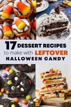 desserts to make with leftover halloween candy and other treats for the holiday season