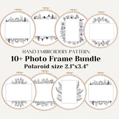 the 10 photo frame bundle is shown in black and white with gold trimmings