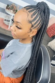 Straight Up Hairstyles, Ghana Braids Hairstyles, Scalp Braids, Ghana Braids, Feed In Braids, Girl Braided Hairstyles, Box Braids Hairstyles For Black Women