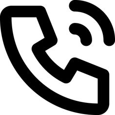 a black and white phone icon with the letter c in it's center,