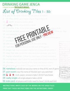 an advertisement for drinking games with a man standing on top of a stack of bricks