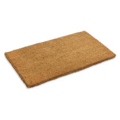 a brown door mat on a white background