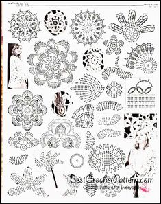 an image of many different designs in black and white on a piece of paper with the words