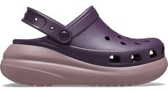 For a fresh new take on your favorite clog, look to the Classic Crush Clog. Featuring added height and a bold design, this dynamic new clog offers many personalization options, with Jibbitz™ holes on the upper and the pivoting backstrap. The Crocs comfort you love, plus an extra dose of height, attitude, and style.  Crush Clog Details:    Bold styling and added height  Unique 2-inch / 5.2cm height, measured from floor to heel rest  Customizable with Jibbitz™ charms  Iconic Crocs Comfort™: Lightweight. Flexible. 360-degree comfort. Clogs Crocs, Love Plus, Clog Heels, Eva Sole, Style Crush, Clogs Shoes, Clogs, Heel Height, Slip On