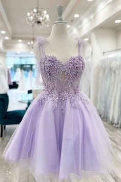 Lilac Short Dress, Lavender Homecoming Dress, Sweetheart Homecoming Dress, Blue Quince, Lace Prom Dresses, Dama Dresses, Month Workout, Cheap Homecoming Dresses, Purple Dresses