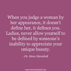 the quote for steve marshall's book when you judge a woman by her appearance, it