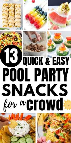 the top ten pool party snacks for a crowd