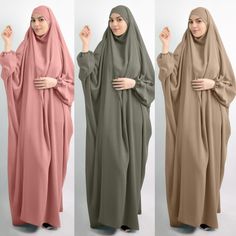 Khimar Style, Habits Musulmans, Hijab Stile, Islamic Clothes, Hijab Designs, Mode Kimono, Abaya Style, Islamic Dress