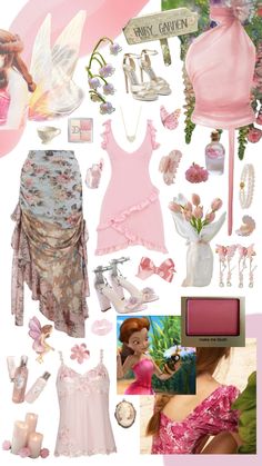 #rosetta #rosettaoutfit #fairy #moodboards #outfitinspo #vibes #beauty #faeries #lightfeminine #girly #aesthetic #flower Forest Fairy Aesthetic Clothes, Melanie Martinez Inspired Outfits, Fairy Aesthetic Outfit, Forest Fairy Aesthetic, Rosetta Fairy, Fairy Core Outfits, Curvy Casual Outfits, Pixie Outfit, Fairy Outfit