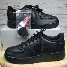 New Nike Air Force 1/1 Black Crimson Gs Size 7y/Women’s 8.5 Shoes Db1856-001. Original Box With No Lid As Shown In The Photos.. 100%Authentic Fast Shipping Nike Shoes New, New Nike Air Force, New Nike Air, Kids Nike, New Nike, Nike Air Force 1, Nike Air Force Sneaker, Air Force 1, Nike Air Force