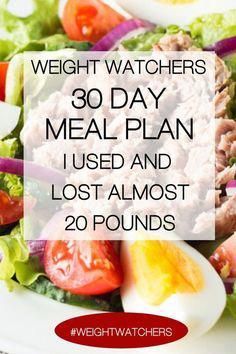 Weight Watchers Meal Plan, Ww Meal Plan, 30 Day Meal Plan, Medicine Tips, Day Meal Plan