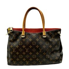 Item Details: Designer: LOUIS VUITTON Retail: N/A Model: Pallas MM Material: Monogram Canvas and Leather Style: Shoulder Bag Color: Brown/Red Made: USA Date Code: SD3191 Made Year: 2011 Size: L 13.38" D 5.11" H 9.84" Accessories: No Accessories. Condition Detail: Fair - The Item is well-used and may have visible scratches, rubbed corners, darkened leather tanning, and stains. See listing description for details Outside: Some signs of use. Inside: Dirt, dirt marks, signs of use. Edges: Light rubb Leather Tanning, Louis Vuitton Pallas, Mm Monogram, Pre Owned Louis Vuitton, Shoulder Bag Brown, Leather Style, Canvas Shoulder Bag, Louis Vuitton Handbags, Monogram Canvas