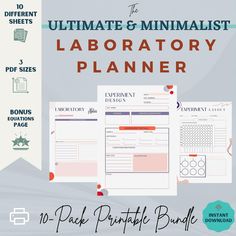 the ultimate printable laboratory planner with instructions to make it easier for you to do