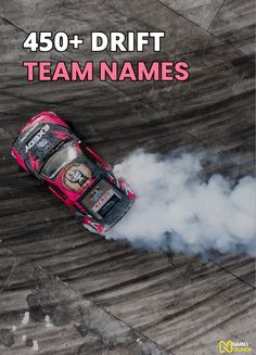 Get inspired by this red car drifting on a dirt track with smoke billowing out. Find the perfect name for your drift team! #drift #teamnames #carlovers #creativity #inspiration Shadow Runner, Car Drifting, Laugh Track, Name Generator, Dirt Track, Red Car, Dark Horse