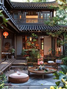 Japanese Inspired Home Exterior, Traditional Asian House, Chinese Style House, Chinese Modern Architecture, Chinese House Design, Asian Style Home, Traditional Chinese Home, Chinese Homes, Traditional Chinese House