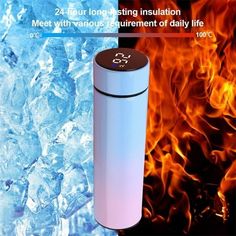 an image of a fire and ice with the caption 24 hour long insulation meet with various measurement of daily life