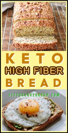 keto high fiber bread with an egg on top