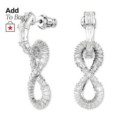 in stock Infinity Charm, Winter Neutral, Fashion Jewelry Earrings, Wedding Beauty, Winter Essentials, Men's Beauty, Silver Hoop Earrings, Gifts For Teens, Rhodium Plated