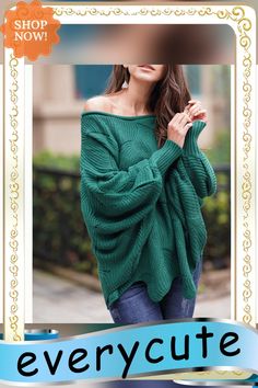 Green Knit Hollow-out Crew Neck Pullover Sweater Green Long Sleeve Knit Sweater, Green Long Sleeve Knit Top For Fall, Green Long Sleeve Knit Top For Winter, Green Soft Knit Top For Fall, Green Knit Top For Fall, Slouchy Textured Knit Sweater For Fall, Slouchy Knit Top For Fall, Green Textured Knit Long Sleeve Top, Green Knit Top For Winter