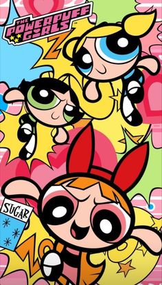 the powerpuff girls cartoon character poster