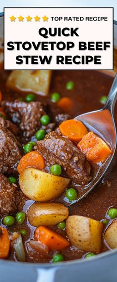 Image for Stovetop Beef Stew Beef Stew Fast And Easy, Quick Beef Stew Recipe Stove Top, Beef Stew On The Stove Top, Easy Beef Stew Stove Top Simple, Quick Beef Stew Stove Top, Easy Dutch Oven Beef Stew, Beef Stew With Leftover Roast, Hearty Beef Stew Stove Top, Small Batch Beef Stew