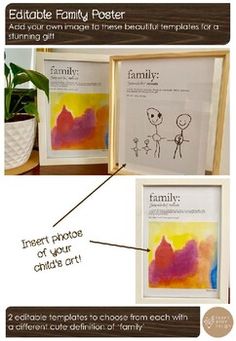 the instructions for how to make an easy family portrait