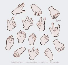 an illustrated representation of hand gestures