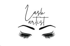 lashes and eyelashes with the words cash artist on it's forehead, in black ink