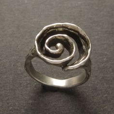 Spiral Accessories, Spiral Jewelry, Wax Ring, Jewellery Rings, Magical Jewelry, Statement Ring Silver