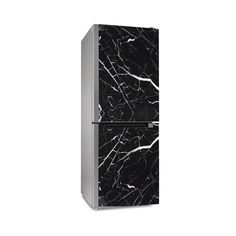 a black and white marble refrigerator freezer