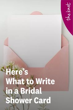 there's what to write in a bridal shower card