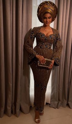 Yuroba Wedding Dresses, Yoruba Bride Lace Styles, Introduction Styles For Bride, Brown Aso Ebi, Nigeria Traditional Dress, Nigerian Wedding Dresses Traditional Yoruba, Aso Oke Styles Traditional Weddings, African Wedding Guest Dress, Yoruba Dress