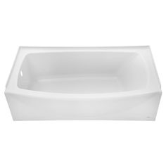 a white bath tub sitting on top of a counter